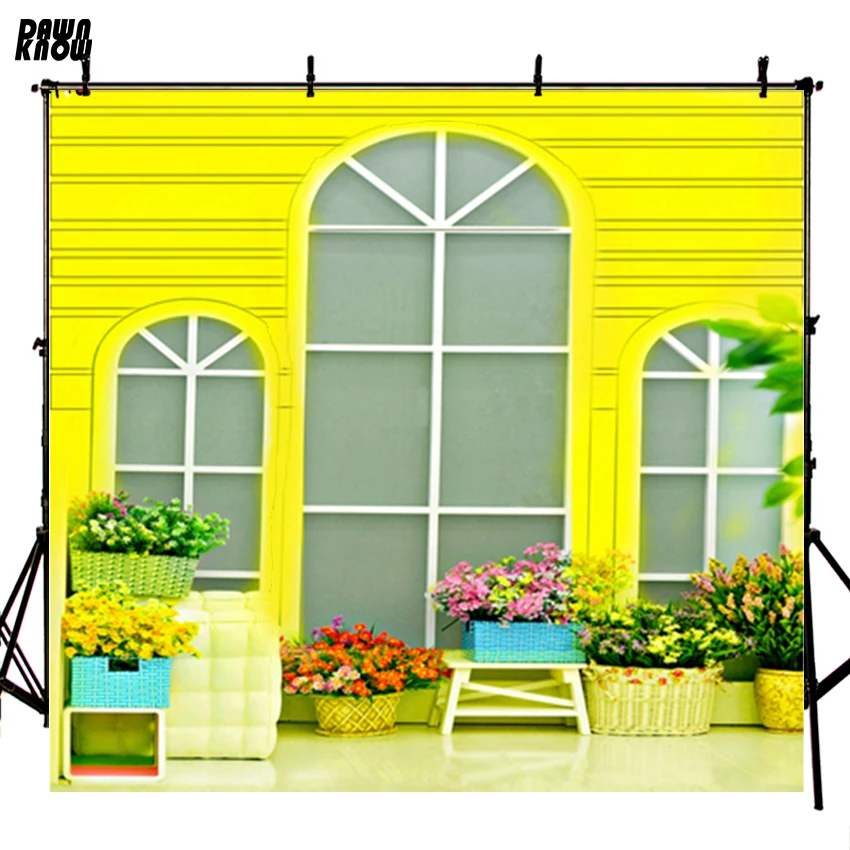 DAWNKNOW Window Wall Vinyl Photography Background For Newborn Flower New Fabric Polyester Backdrop Family Photo Studio S476 | Электроника
