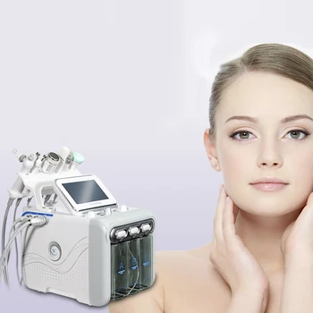 

6in1 Anti-Aging Hydra Dermabrasion Ultrasonic Skin Scrubber Facial Skin Stimulation Wrikles Removal Face Lift Spa Salon Machine