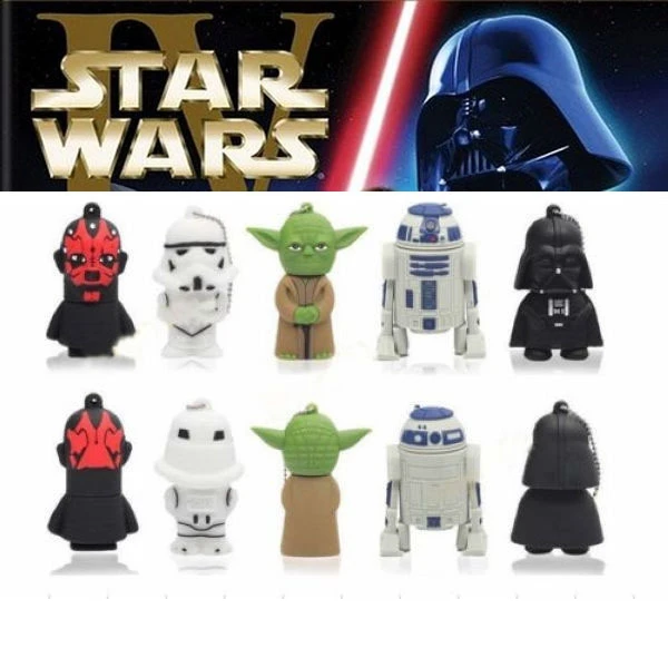 

3D YODA Star Wars Darth Vader Mini Usb 128GB 32GB Rubber USB Flash 2.0 Memory Stick Pen Drive 512GB Pendrive Gift Key 64GB