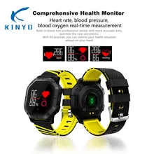 Kinyo Smartband IP68 Водонепроницаемый сердечного ритма кислорода в крови монитор артериального давления смарт-Браслет фитнес-трекер плавательный браслет