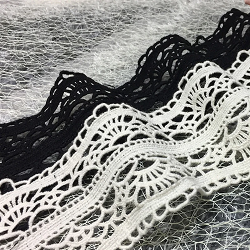 1 yard White Embroidered Lace Edge Trim Ribbon Applique DIY Sewing