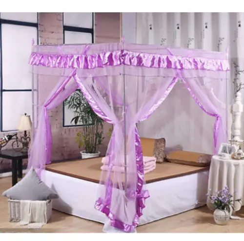 4 плакаты Принцесса Кровать Навес Москитная сетка Cal King Full Queen Twin-XL размер кровати