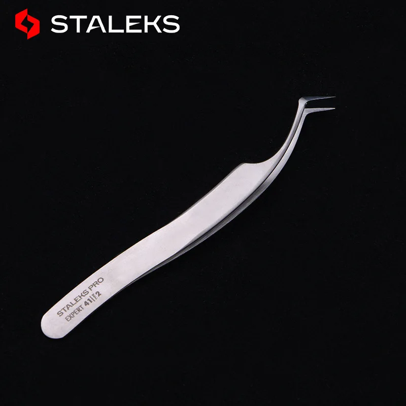 

STALEKS PRO 41-2 Type Tweezers Anti Static High Precision Nail Art Eyelash Grafting Flowering Essential Tweezers