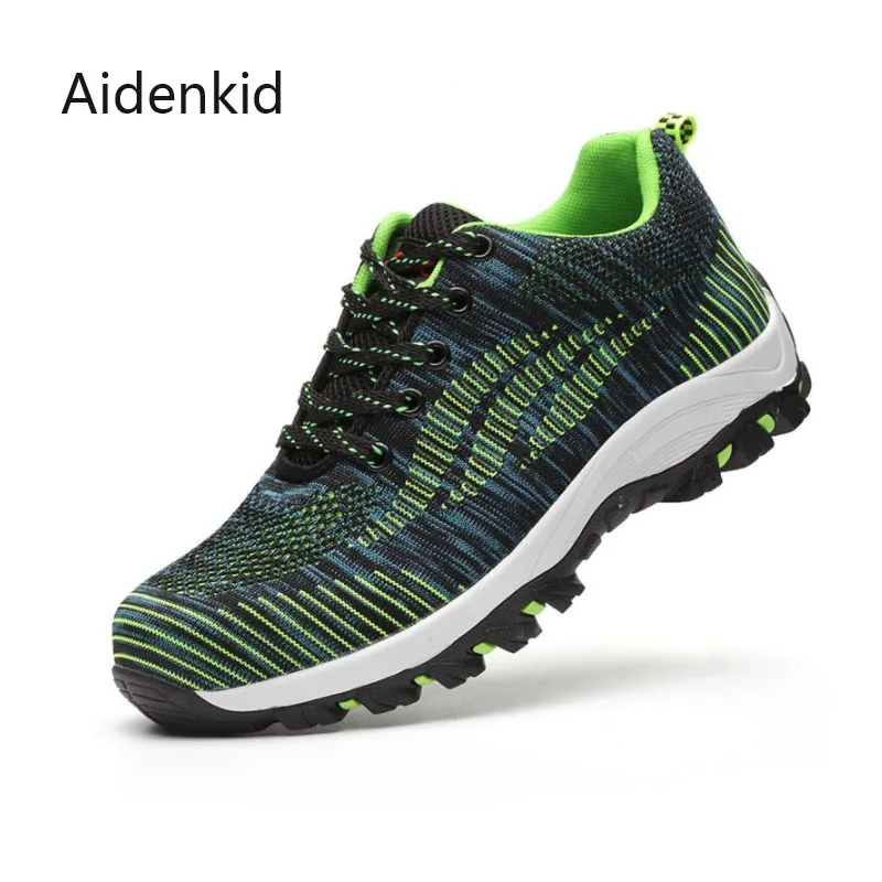 Plus 36-46 work boots men's safety shoes unisex air cushion work shoes men's boots high quality steel head safety boots men