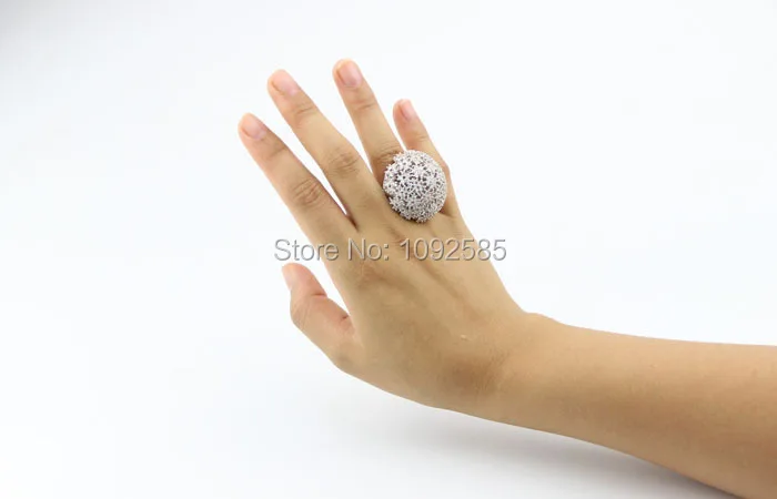 LYCOON, горячая Распродажа, элегантные обручальные кольца с белыми Австрийскими кристаллами, посеребренные роскошные кольца с кубическим цирконием, женские кольца