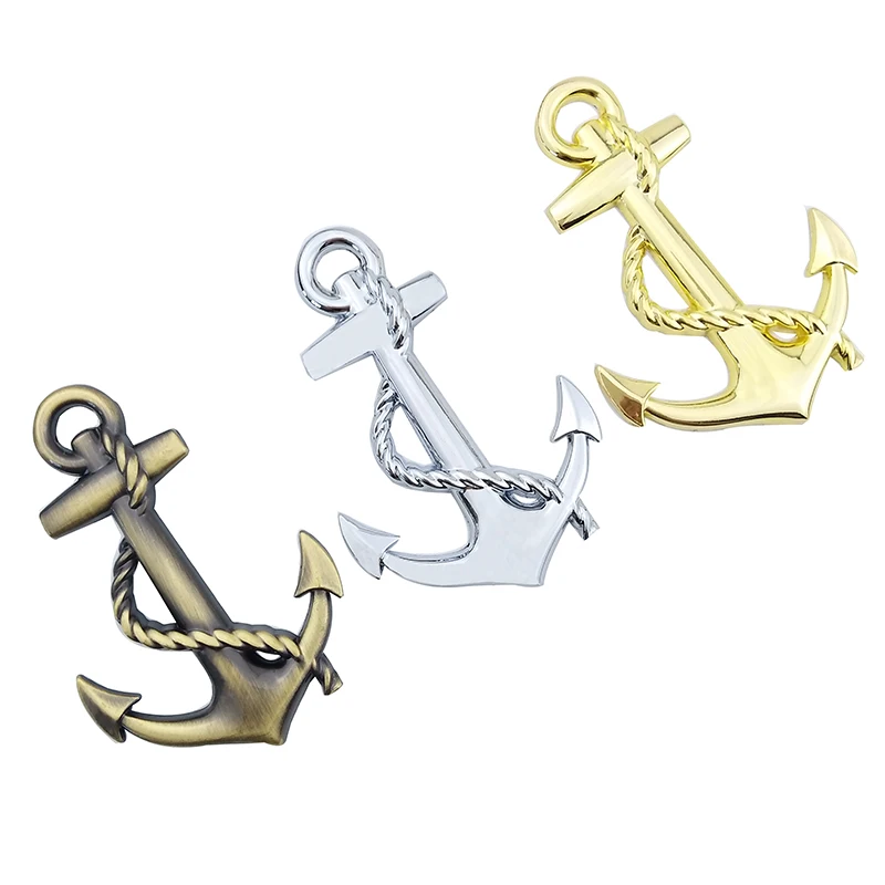 

1pc New 3D Metal Anchor Car Side Fender Rear Trunk Emblem Badge Sticker Decals for JEEP Dodge BMW Nissan Audi VW Ford Honda