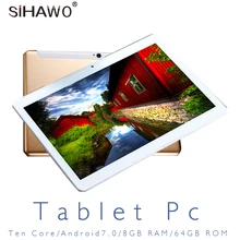New 10 inch Original Design Dual SIM 4G Phone Call OTG 10 Core 2560×1600 8G+64G Android Tablet pc WiFi Bluetooth GPS IPS Tablet