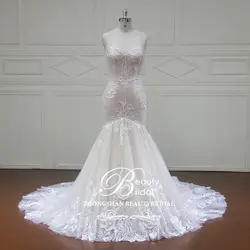 Роскошная возлюбленная Русалка шикарное свадебное платье Аппликации Труба Свадебное платье халат De Mariage Vestido de Noiva XF16107