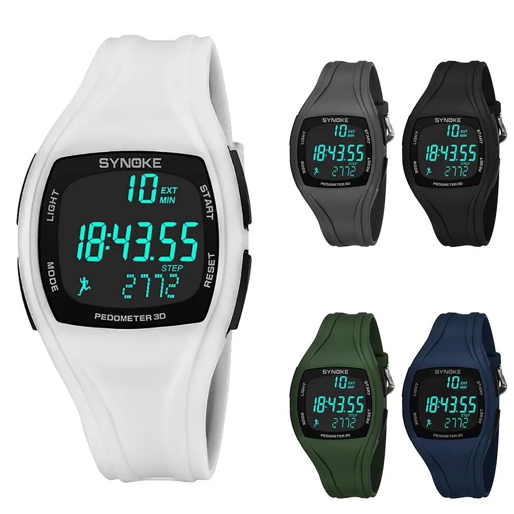 

Fashion 3D Pedometer Alarm Chronograph montre Multifunction jam tangan pria Men Digital Wrist Watch Waterproof