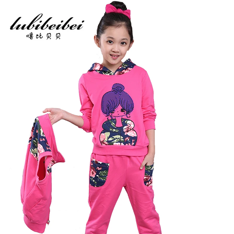 Children Clothing Set Girls Autumn 2016 new children's fall sports