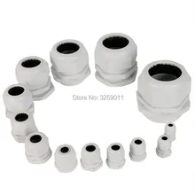 26 шт. кабельный ввод нейлон Пластик Водонепроницаемый регулируемый кабельные разъемы кабельный ввод суставы с прокладками PG7 PG9 PG11 PG16 PG13.5