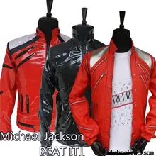 Лидер продаж, куртка в стиле панк на Красной молнии с Майклом Джексоном, MJ Beat It, Повседневная модная стильная куртка в американском стиле, имитация верхней одежды, 3 цвета