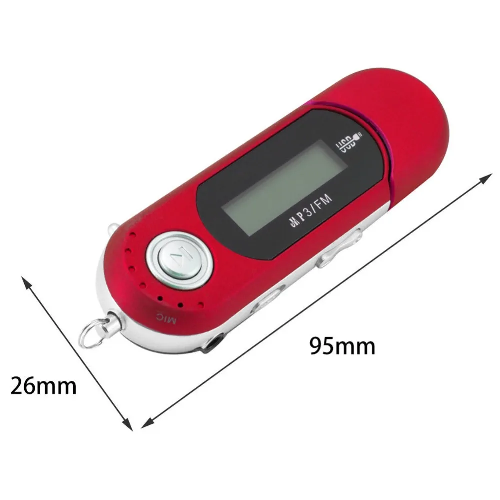 Buyincoins Портативный музыка MP3 плеер USB цифровой ЖК дисплей Экран Поддержка 32 ГБ флэш