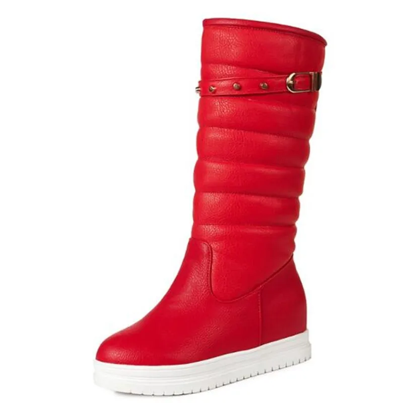 Women Boots Autumn and winter New style Non-slip Thick bottom Snow boots white thickening Cashmere Internal increase High Boots