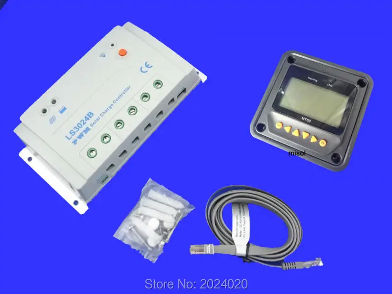 

Epsolar Solar regulator 30A 12V 24V with remote meter MT50 solar charge controller 50V LS3024B