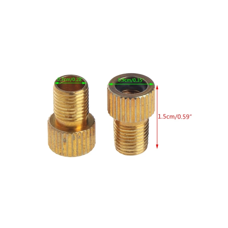 

2pcs Copper Presta To Schrader Bicycle Cycle Pump Tube Valve Adapter Converter