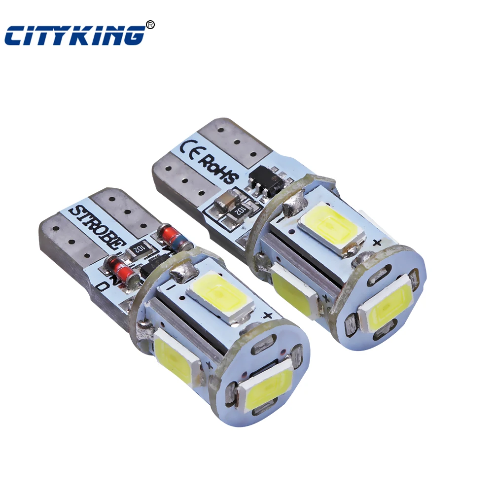 10 x T10 Светодиодная стробоскопическая вспышка W5W 194 t10 5SMD светодиодная 5730 5630