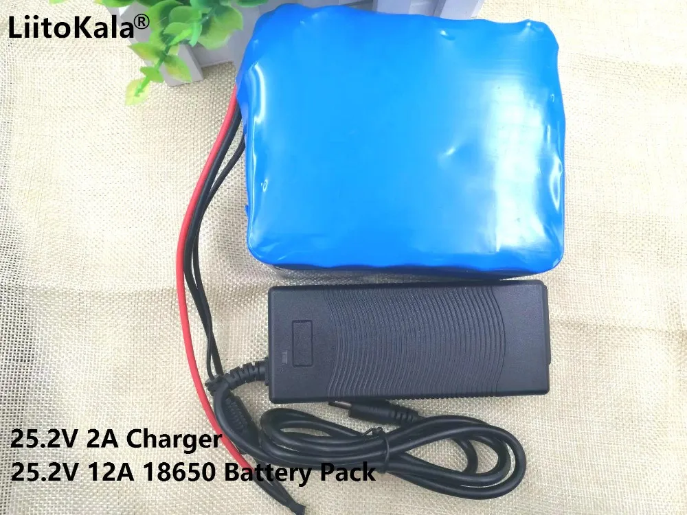 24V 12Ah специальный аккумулятор для электромобиля 18650 12000mah 25,2 V литий-ионный аккумулятор в режиме ожидания Портативный+ 24V(25,2 V) 2A зарядное устройство