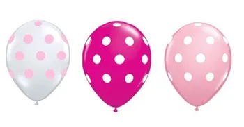

36pcs/lot Assorted Pink Light Pink Clear Polka Dots latex Balloons forbirthday party decorations kid wedding decoration balloon