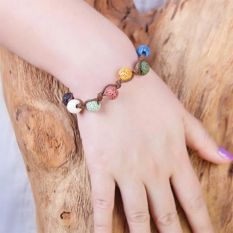 ZP-BL006 lava beads bracelet (1)
