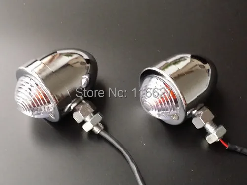 

Panhead Chrome Bullet TURN SIGNAL LIGHT For Harley CLubman Bobber Chopper Cruiser Big Dog Streetfigter Cafe Racer Old School