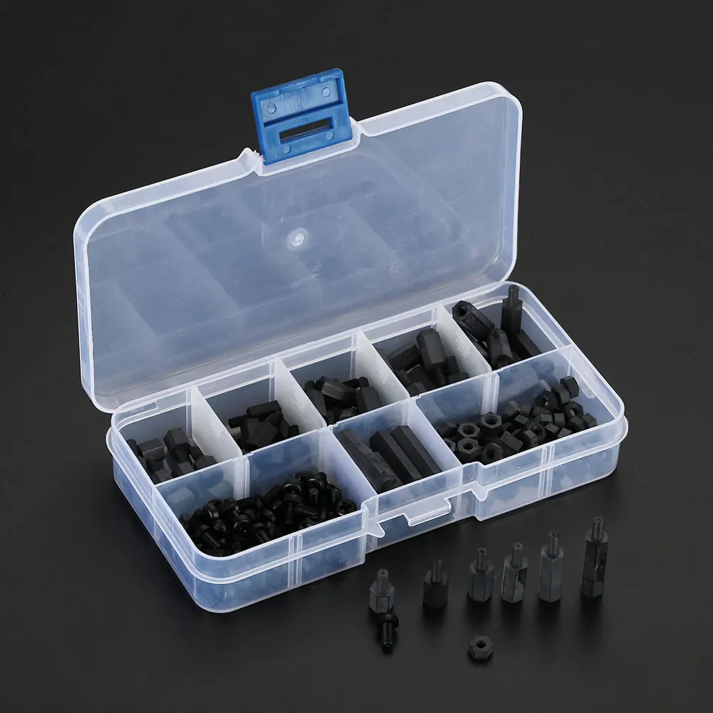 Buy 180PCS Nylon M3 M F Hex Screw Spacer Screw Caps