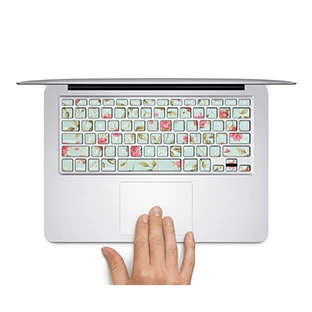 GOOYIYO-Ноутбук США, ЕС, Великобритания, Виниловая наклейка на клавиатуру с изображением флоры, кожи, английская Обложка, наклейка для Macbook Air Pro retina 11 13 15 - Цвет: K103