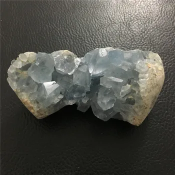 

Rare! telesthesia rough natural blue crystal geode beautiful celestine heart to heart reiki healing gemstone meditation as gift
