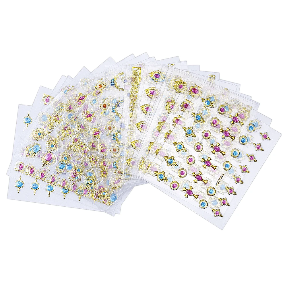 

3D Nail Art Decals Stickers Pack of 16/24/30 Sheets Nail Decals Tool Nails Art Glitter Adhesive-Sticker For Manicure Tattoo Tips
