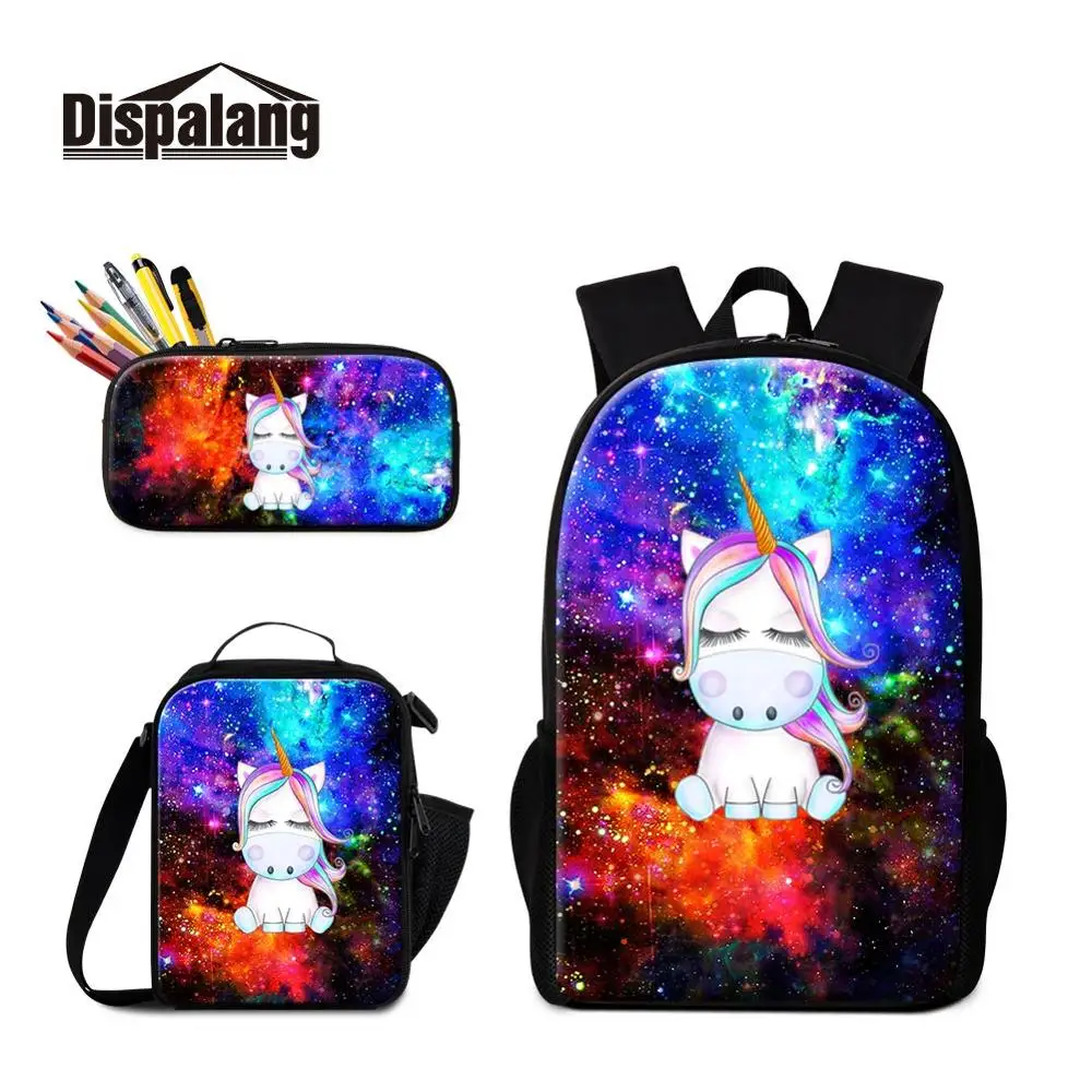 Design 11 School Backpack Cool Insulated Lunch Case for Boys Colorful Starry Logo Trendy Thermal Cooler Pouch Bags Bookbag Children Pencil - Цвет: Design 11