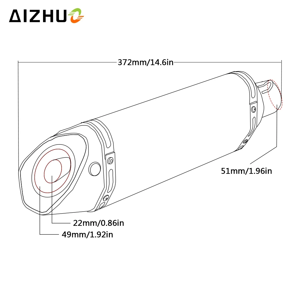 36-51 мм мотоцикл глушитель для мотоцикла Нержавеющая сталь выхлопная труба для Suzuki gsr 600 sv650 sv 650 gsr 750 xsr700 drz 400 gsxr