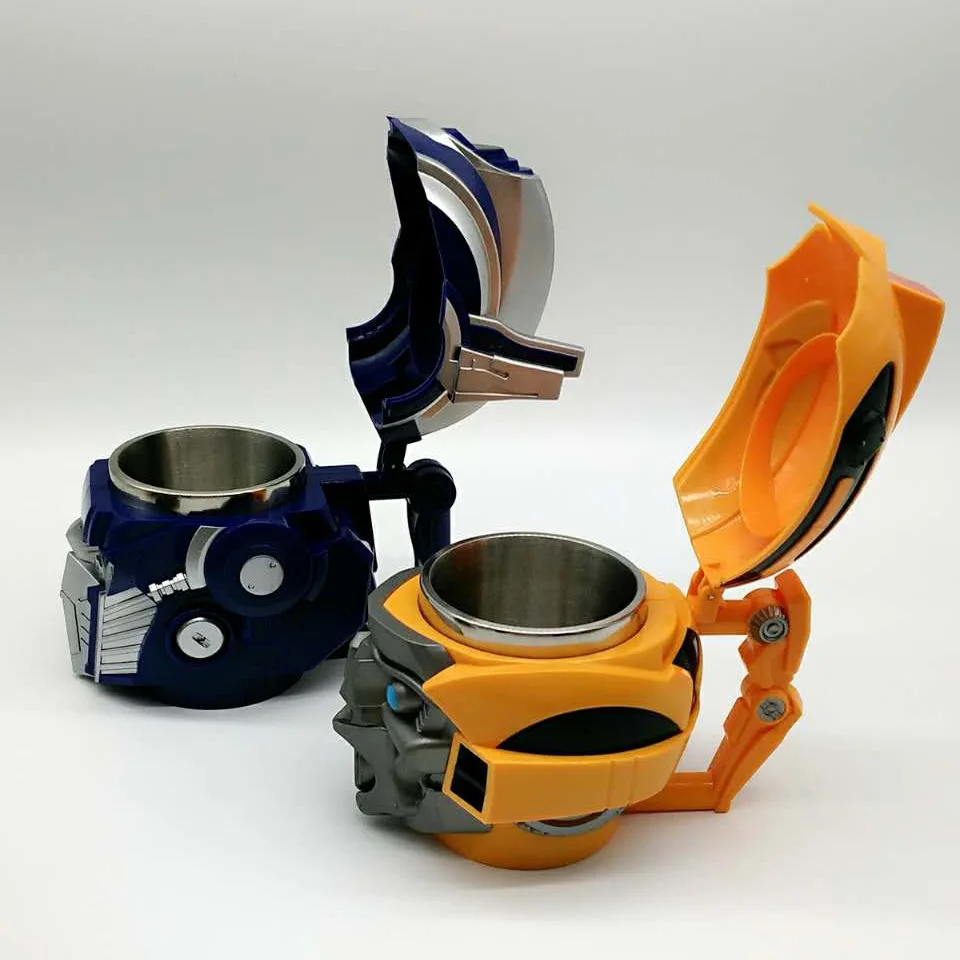 350 мл Трансформация Робот из нержавеющей стали кофейные кружки офисная вода чайные чашки и кружки креативный знак посуда для напитков