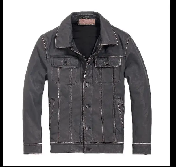 Free Shipping, new style cowhide plus size jacket.vintage handsome man genuine leather jackets.quality coat.sales