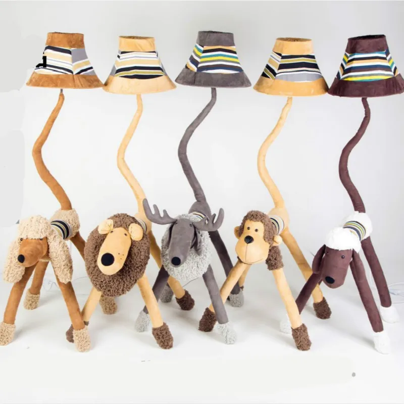 Compra animales lámpara de pie online al por mayor de china ... Creativo cabaña Tela