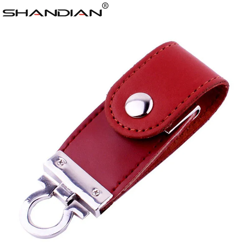 Брелок для ключей SHANDIAN металлический кожаный брелок usb флеш накопитель 64 ГБ 32 16 4