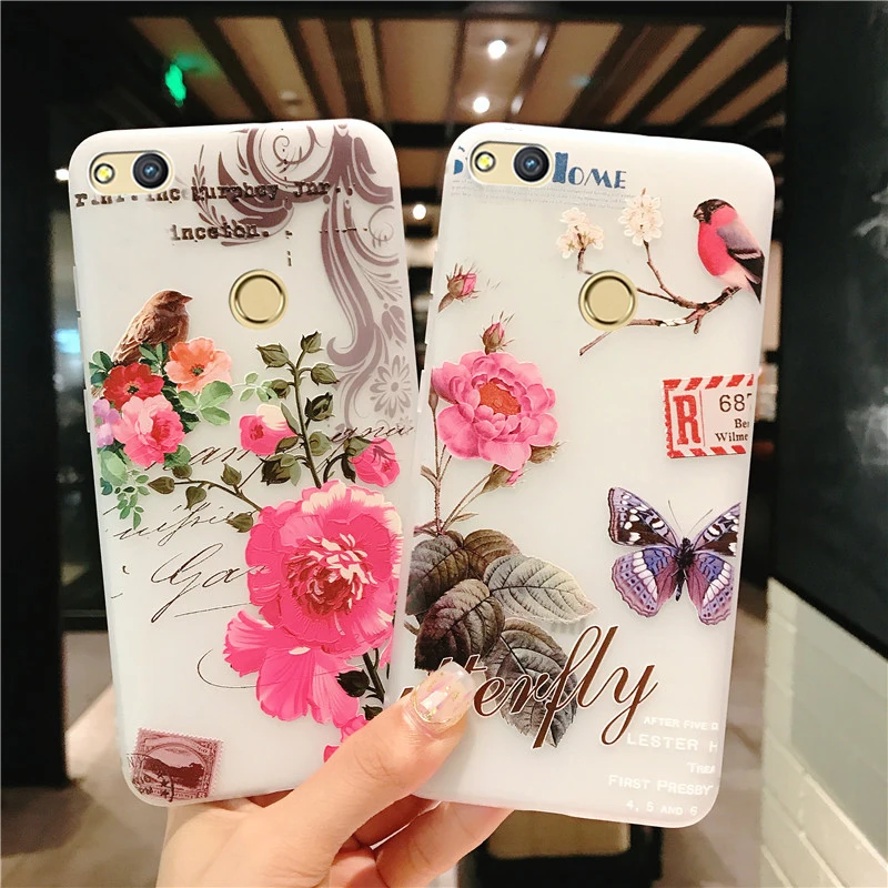 

Coque,cover,case,for Xiaomi Redmi 4X 4 X capinha Protective Soft Luxury Silicon Silicone 3d cute Phone Back Flower accessories
