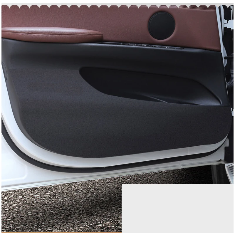 

lsrtw2017 fiber leather car door anti-kick mat storage box anti-kick mat for bmw X5 X6 2013 2014 2015 2016 2017 2018 F15 F16