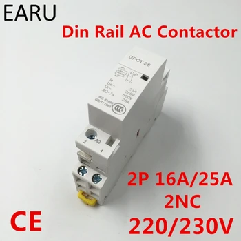 

Free Shipping GPCT1 2P 16A 25A 2NC 220V/230V 50/60HZ Din Rail Household Ac Contactor Two Normal Close For Home Hotel Resturant