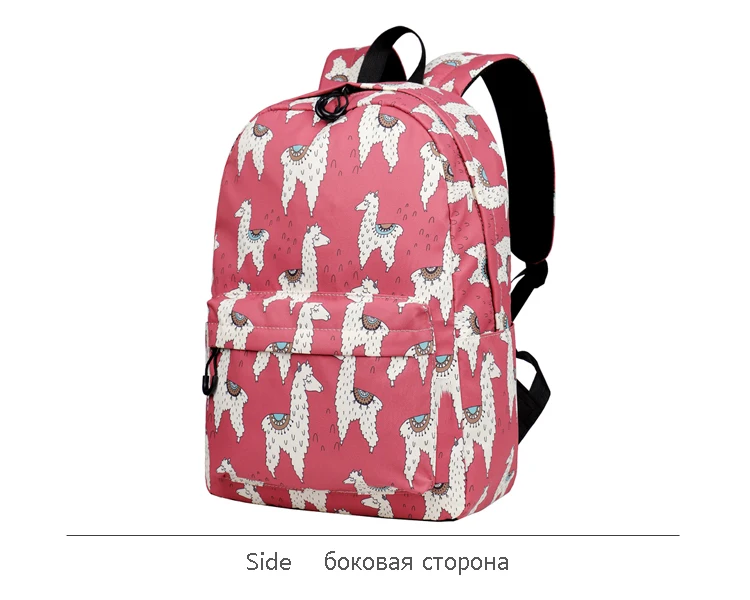 WINNER Backpack Cute Alpaca Print School Backpack Teenager Girls Water Repellent Fabric Laptop Bags Travel Mochila 2019 (7)