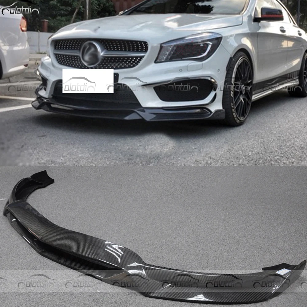Разветвитель переднего бампера для Mercedes Benz W117 CLA AMG CLA45 углеродное волокно