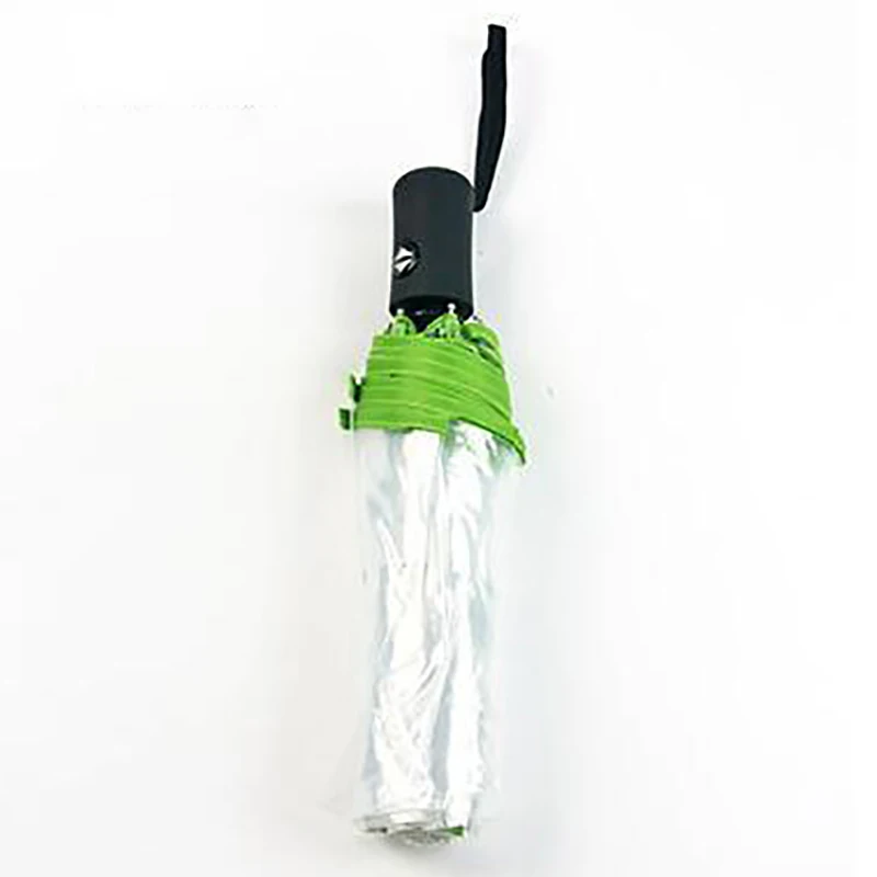 Прозрачный автоматический зонт Paraguas, Зонт от дождя для женщин и мужчин, зонт от солнца и дождя, компактный складной зонт с защитой от ветра, прозрачный зонт CS - Цвет: black-green edge