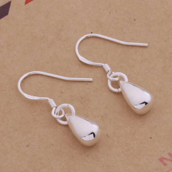 

2016Hot Sale Silver Plated Earring,Fashion Jewelry Cute Earrings Water Drop Gift For Girl 925 PR029