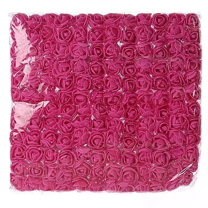 144 шт 2 см мини-Роза из пенопласта DIY для создания искусственных цветов букет Роза медведь домашний свадебный цветок Украшение скрапбукинг искусственный цветок декор - Цвет: Rose