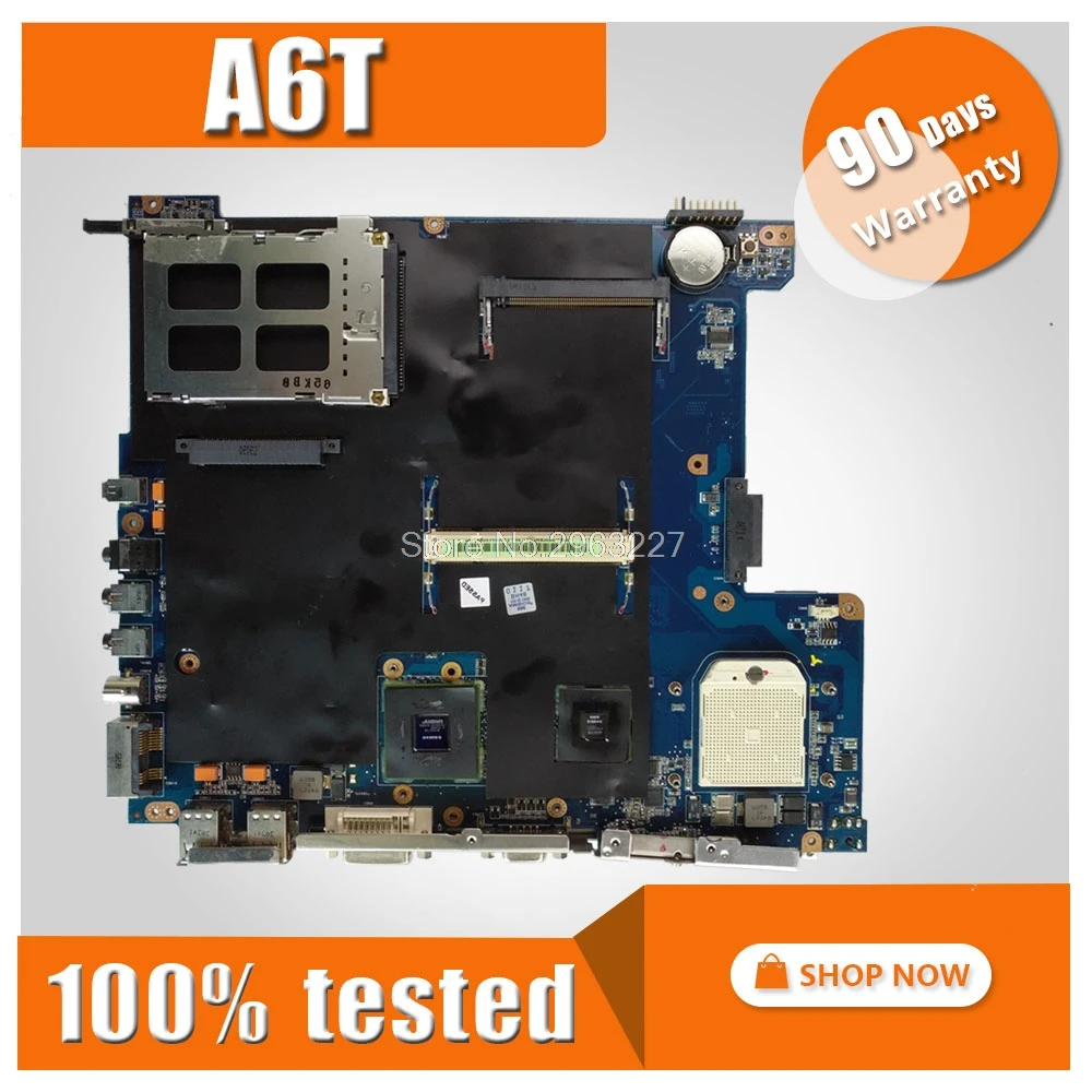 A6T Motherboard For ASUS ASUS A6TC A6U A6K A6KM A6V A6JC A6J Laptop motherboard A6T Mainboard A6T Motherboard test 100% OK