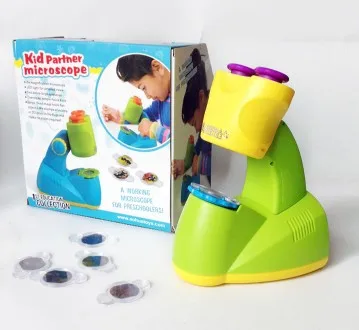 

Hotsale Science kits for kids microscope Beginner Microscope Kit LED Kids Science Toy Educational Toy Birthday Gift