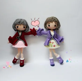 

crochet toys amigurumi rattle fashion doll girl model umber SQ0017