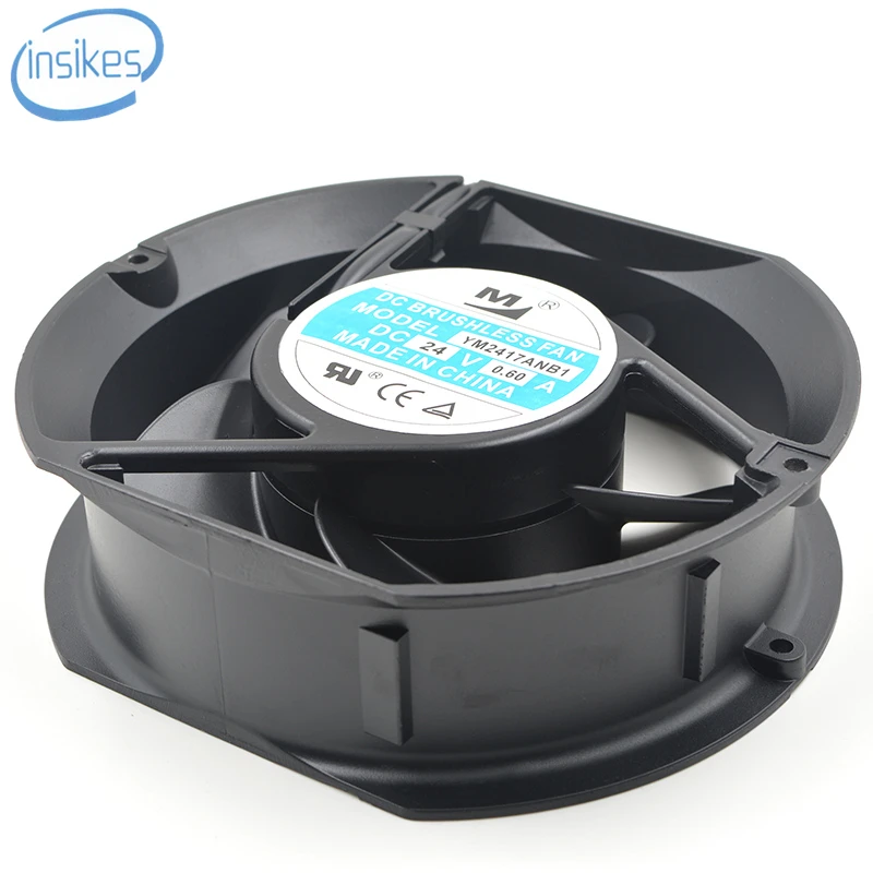 YM2417ANB1 Communication Equipment Cooling Fan DC 24V 0.6A 14.4W 3000RPM 17251 172*150*51mm 17cm 2 Wires