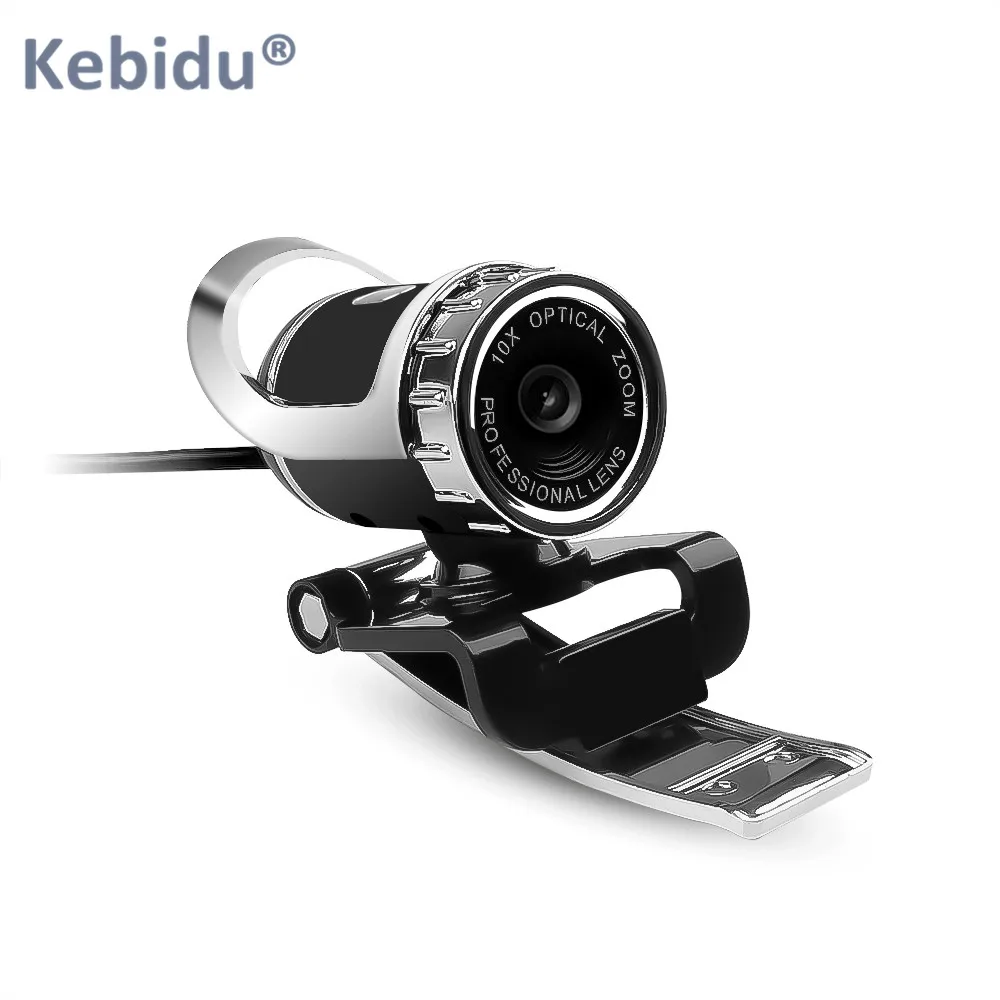 Kebidu HD веб-камера 360 градусов веб-камера Веб-камера USB для компьютера с микрофоном для Skype Youtube ПК ноутбук камера для ноутбука