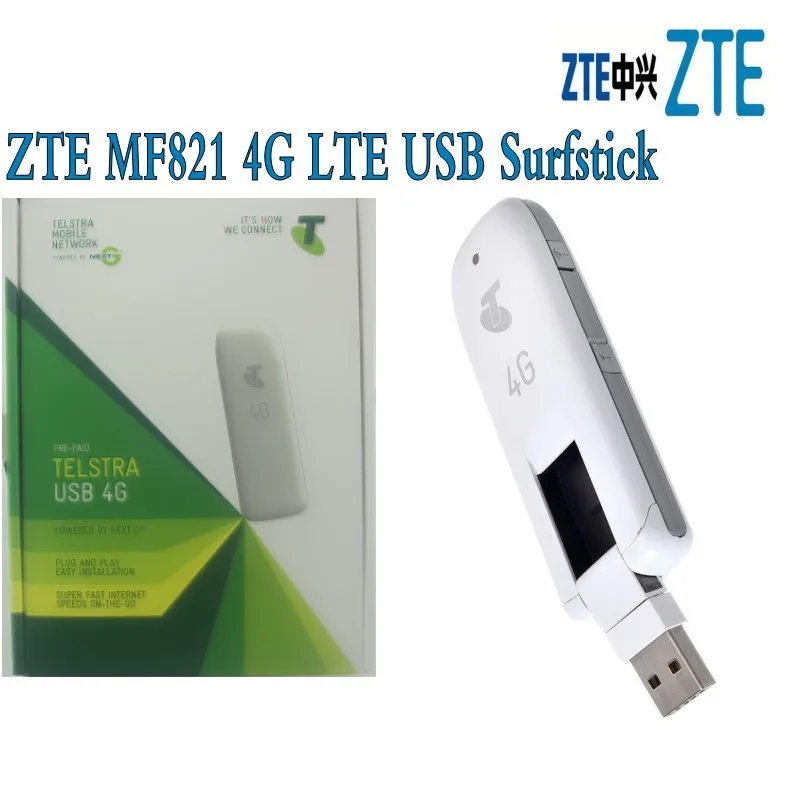 Лот из 10 шт. ZTE MF821 модем 4 г LTE USB surfstick 100 Мбит/с для загрузки Скорость белый плюс антенны