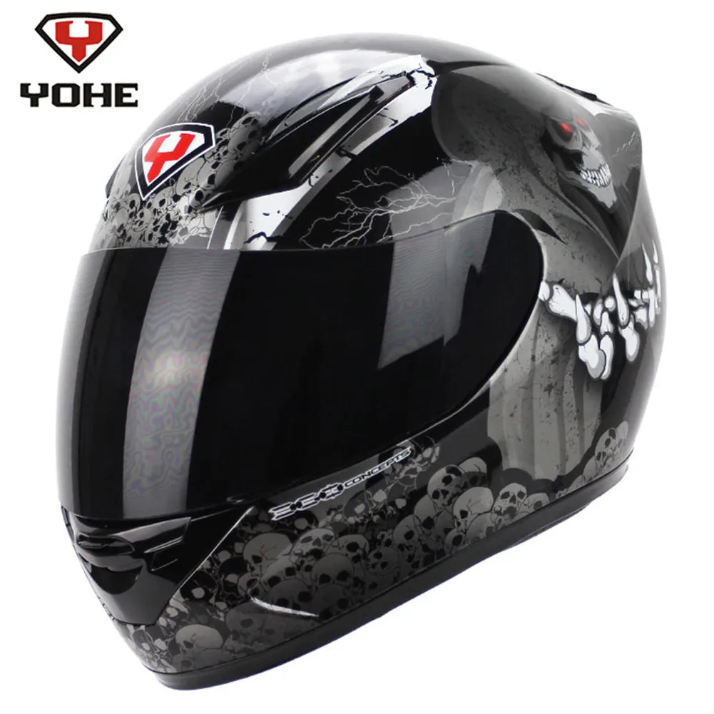 Yohe шлем для гонок на мотоцикле Полнолицевая емкость мотоцикла Cascos Para Moto Kask Casque Helm